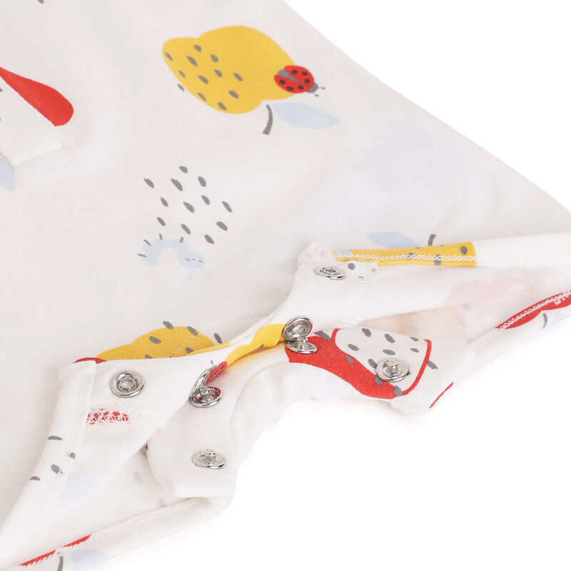 Infants Natural Printed Short Sleeve Rompers image number 3
